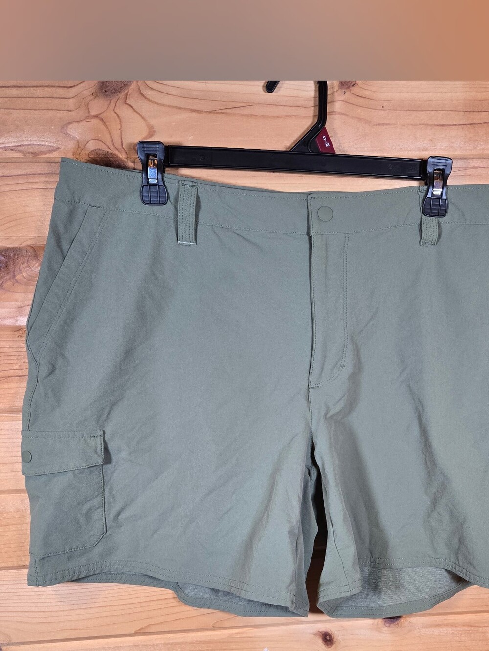 L.L. Bean Cargo Short Women's Comfort Stretch 18 Green Outdoors Hiking Gorpcore